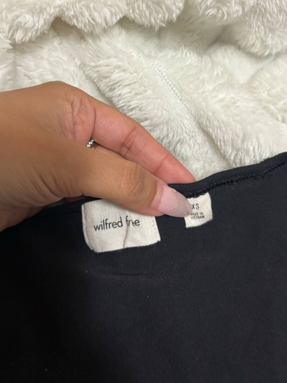 Aritzia Wilfred Black Theodora Bodysuit, Short Sleeve Square neck, Size XS - Picture 6 of 8